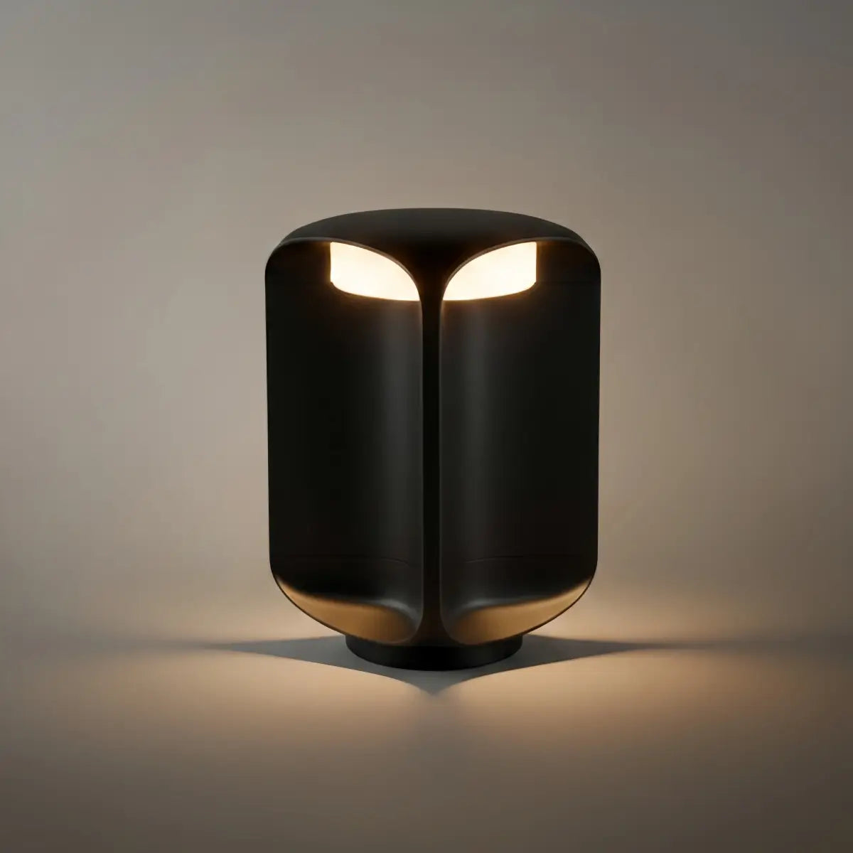 Stellar Modern Cylindrical Outdoor Floor Lamp – Black or Grey Metal & Glass Fixture